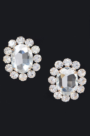 Big Stone Stud Earrings