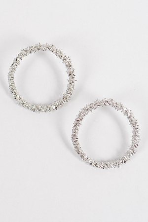 Glitter Round M Earrings