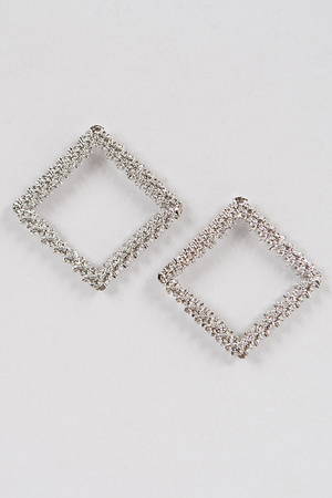 Glitter Square Shape Earrings