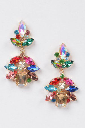 Multi Stone Party Earring