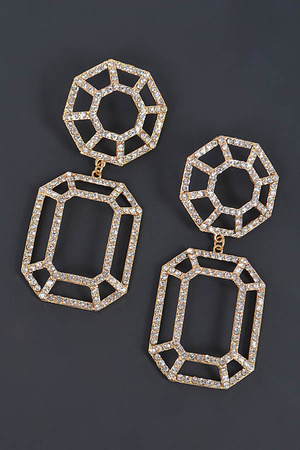 Rhinestone Web Earring