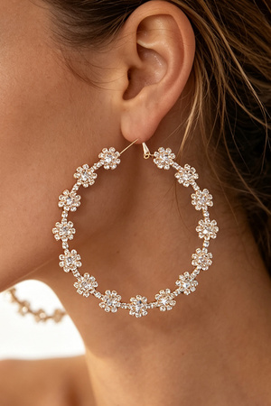 Rhinestone Hoop Earring.