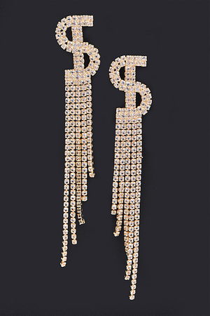 Rhinestone Tassel Earring