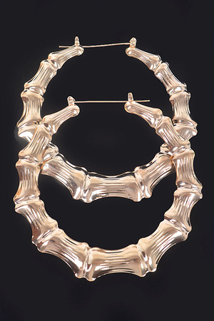 Bamboo Metal 8CM Hoop Earring