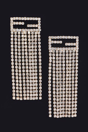 Rhinestone Fringe Earring