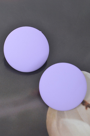 Vivid Color Round Stud Earring