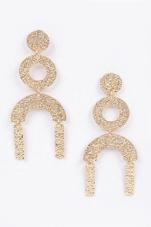 Hammered Multi Round Earring