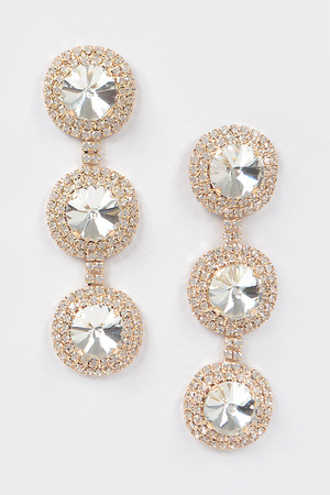 Multi Rhinestone Dangle Earring