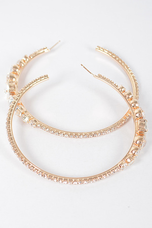 Rhinestone Hoop Earring