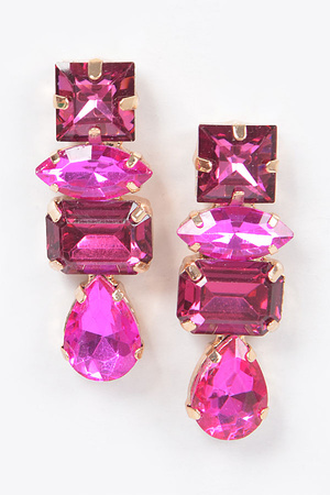 Multi Shape Stone Earring