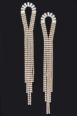 Cubic and Stone Fringe Earring