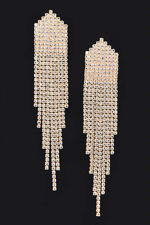 Rhinestone Fringe Earring