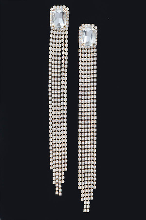 Rhinestone Fringe Earring