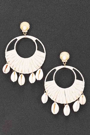 Faux Straw Earring
