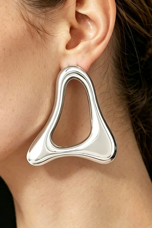 Irregular Hollow Triangle Stud Earrings