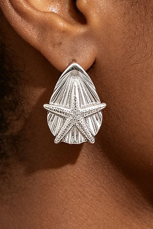 Starfish & Shell Stud Earrings