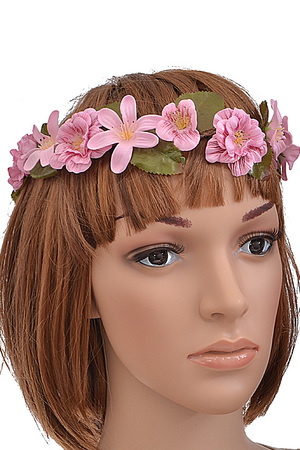 pink flower hairband