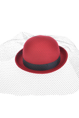Fishnet Lace Topped Ribbon Fedora