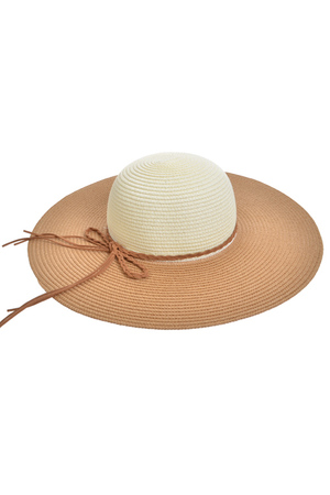 Summer Beach Hat With Thin Bow Attachment