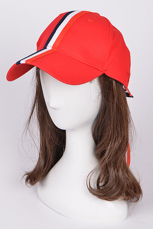 Middle Vertical line Ribbon Back detailed Casual Cap
