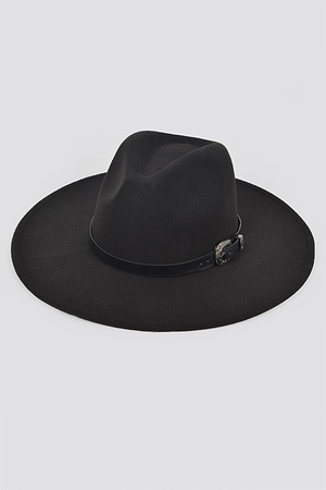 Leather Buckle Detail Fedora.