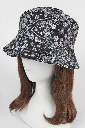 Bandana Print Bucket Hat.