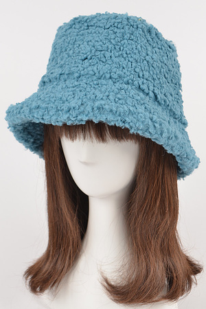 Faux Wool Bucket Hat.