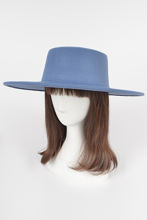 Wide Brim Flat Top Hat.