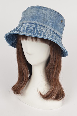 Washed Denim Bucket Hat.