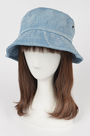 Washed Denim Bucket Hat.
