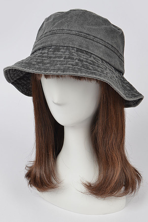 Washed Denim Bucket Hat.