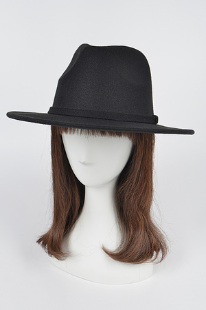 Faux Wool Fedora Hat.