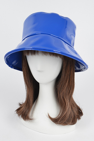Faux Leather Bucket Hat.