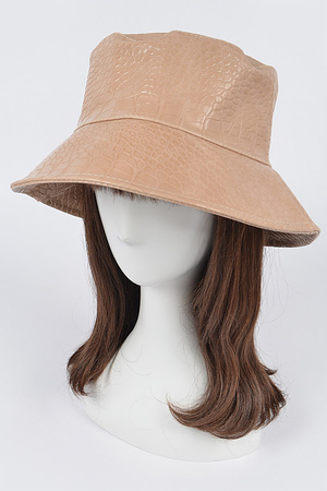 Faux Croc Bucket Hat