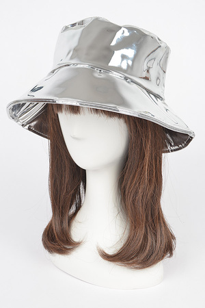 Mirror Faux Leather Bucket Hat