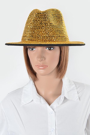 Full Rhinestone Fedora Hat