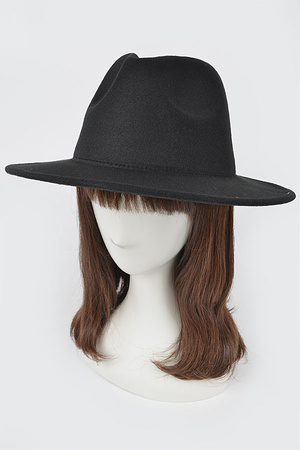 Faux Wool Leo Bottom Fedora Hat