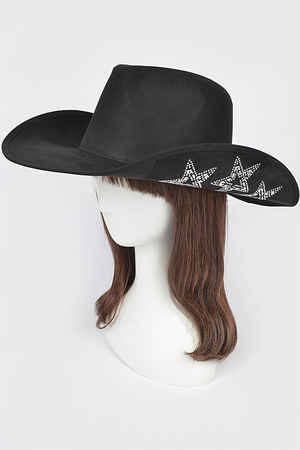 Faux Wool Star Hotfix Cowboy Hat