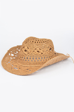 Faux Straw Cowboy Hat