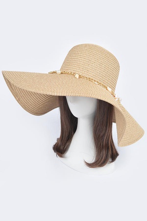 Summer Hat with Multi Seashells