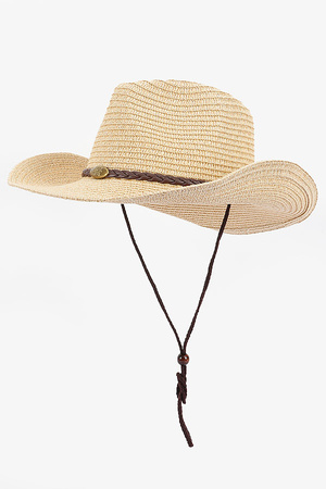 Faux Straw Fedora Hat