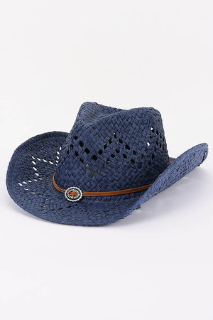 Faux Straw Cowboy Hat