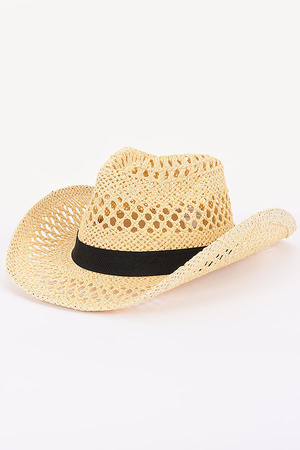 Faux Straw Cowboy Hat