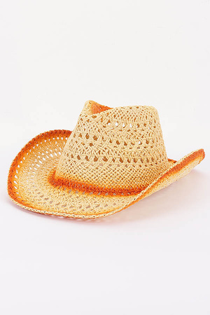 Faux Straw Cowboy Hat