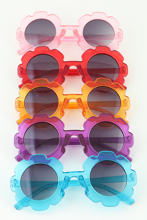 KIDS Bright Flower Frame Sunglasses