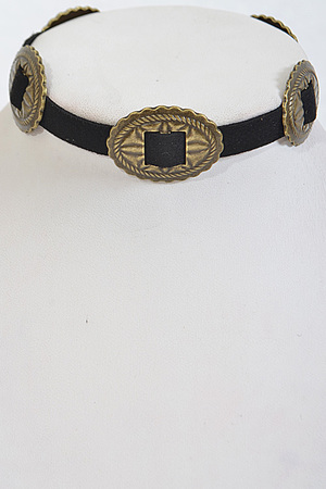 Aztec Theme Choker Necklace