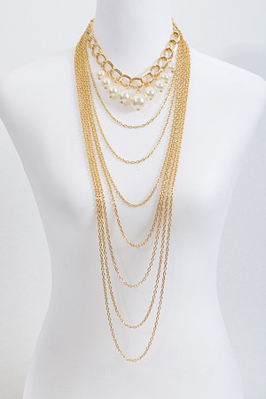 Multi Layer Thin Formal Chain Necklace