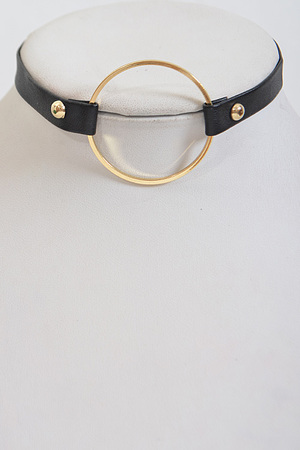 Simple Thin Circle Choker Necklace