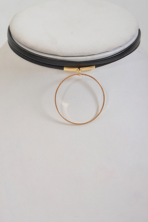 Multi Layer Thin Circle Choker Necklace