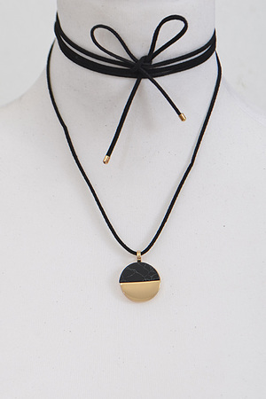 Thin Simple Choker Necklace With Circle